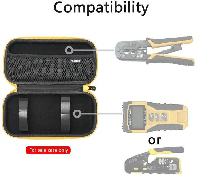 Alt view image 3 of 5 - Carrying Case for Klein Tools VDV526-200/VDV501-851/VDV501-852/VDV501-853 Cable Tester Works with Klein Tools 80072 RJ45 Cable Tester Kit (Case Only)