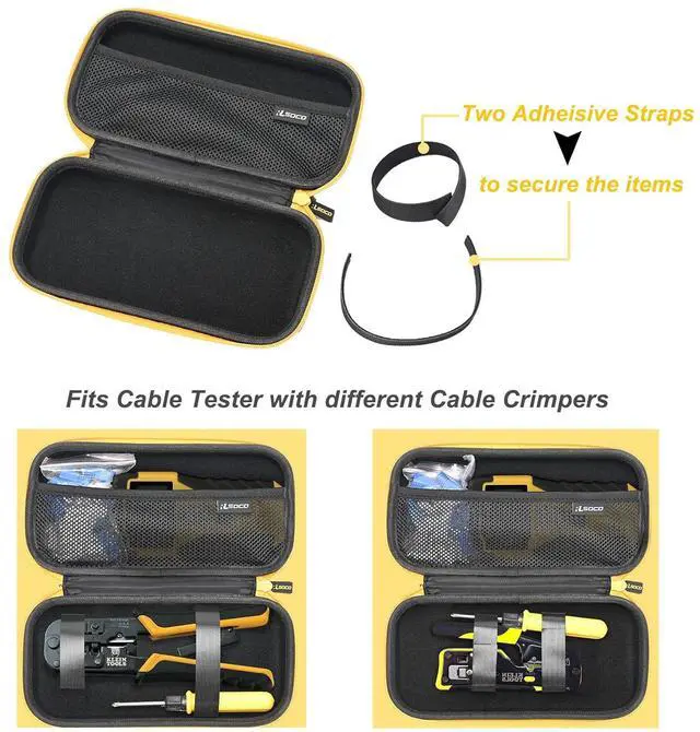Alt view image 4 of 5 - Carrying Case for Klein Tools VDV526-200/VDV501-851/VDV501-852/VDV501-853 Cable Tester Works with Klein Tools 80072 RJ45 Cable Tester Kit (Case Only)