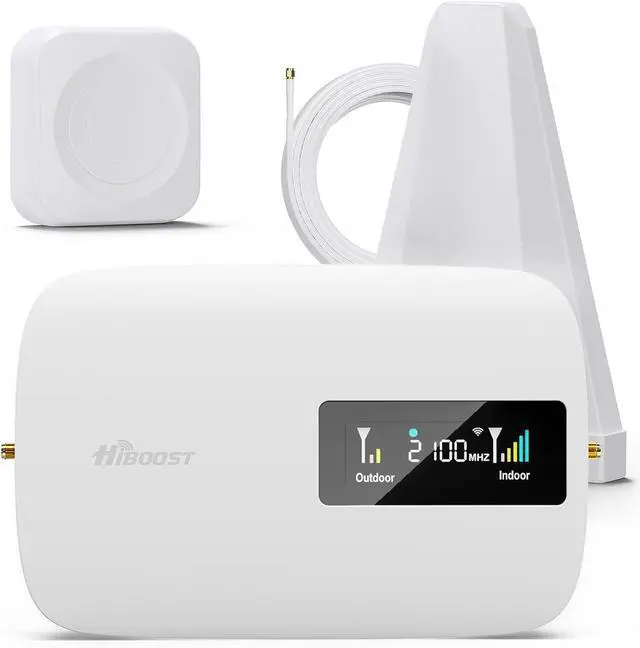 Main image of Cell Phone Booster for Home Office | Up to 2500 Sq Ft | Cell Phone Signal Booster Boosts 5G, 4G LTE for All U.S. CarriersVerizon, AT&T, T-Mobile&More | HD Display | App Support | FCC Approved