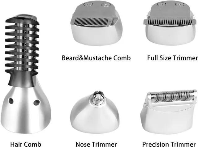 Alt view image 5 of 6 - 5 in 1 Multi-functional Waterproof Man's Grooming Kit Hair Clippers Beard Trimmer Kit Body Groomer Kit of Mustache Trimmer Nose Hair Trimmer Precision Trimmer
