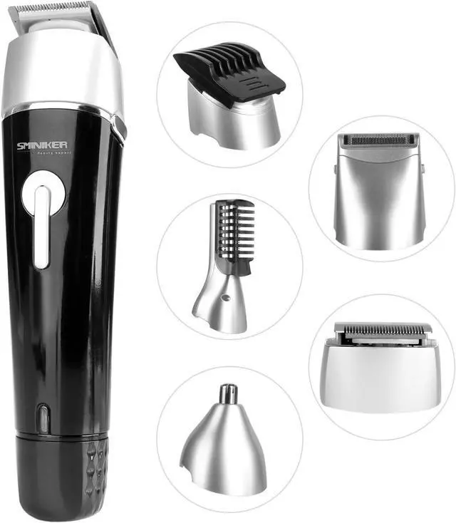 Alt view image 3 of 6 - 5 in 1 Multi-functional Waterproof Man's Grooming Kit Hair Clippers Beard Trimmer Kit Body Groomer Kit of Mustache Trimmer Nose Hair Trimmer Precision Trimmer