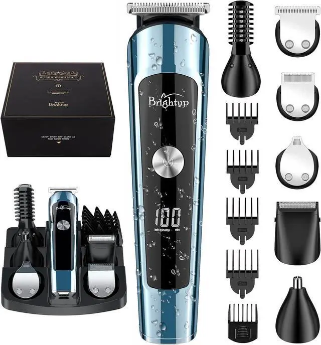 Main image of Beard Trimmer for Men, IPX7 Waterproof Mens Grooming Kit with Cordless Hair Clippers, Electric Razor with LED Display, Shavers for Mustache, Body, Face, Ear, Nose Hair Trimmer, Gifts for Men