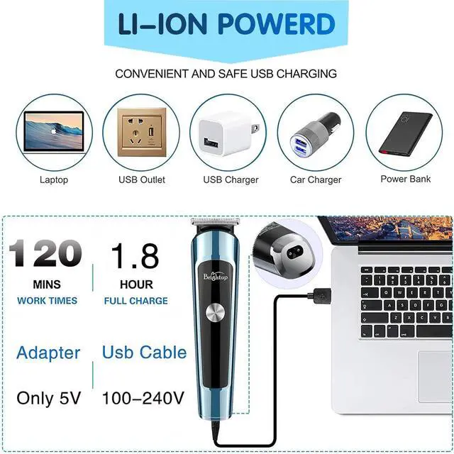 Alt view image 4 of 7 - Beard Trimmer for Men, IPX7 Waterproof Mens Grooming Kit with Cordless Hair Clippers, Electric Razor with LED Display, Shavers for Mustache, Body, Face, Ear, Nose Hair Trimmer, Gifts for Men