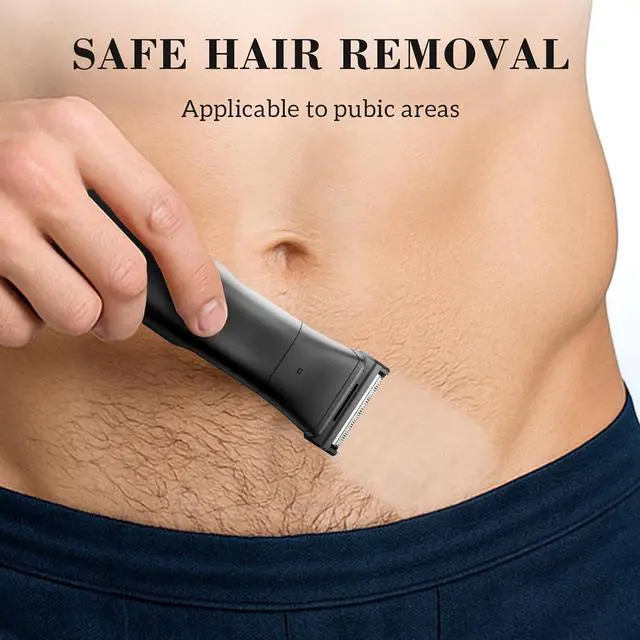 Alt view image 3 of 7 - Manscape 3-in-1 Body Hair Trimmer for Men, Double-Sided Intimate Razor & Ball Trimmer in Pubic/Groin, Waterproof Body Shaver Grooming Kit with LED Display Travel Lock, Gifts for Him Dad