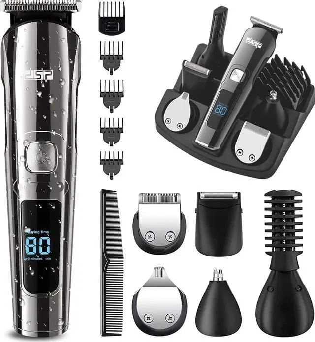 Main image of Facial Hair Trimmer for Men Electric Clippers and Grooming Sets for Pubic Hair Beard Nose Trimmer Kits USB Rechargeable IPX7 Waterproof