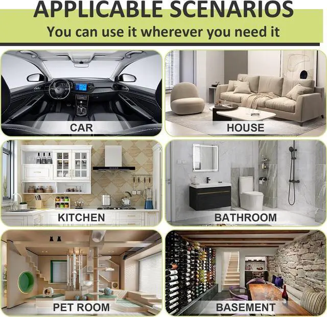 Alt view image 4 of 6 - 0zone Generator 45000mg - O3 Air Purifier for Home & Car, Ozone Machine Odor Removal for Smoke & Pet (Black)