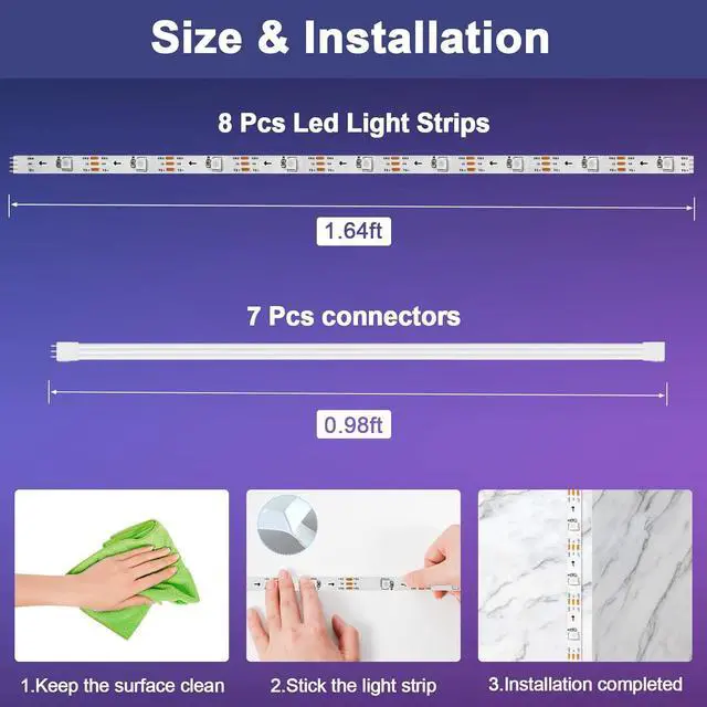 Alt view image 6 of 6 - Motion Activated Under Cabinet Lights, 4M Motion Sensor LED Strip Lights with Remote,Flexible Under Cabinet Strip Lights for Kitchen Cabinets, Cupboards, Closets, Stairs, Shelf, Desk, and Bed