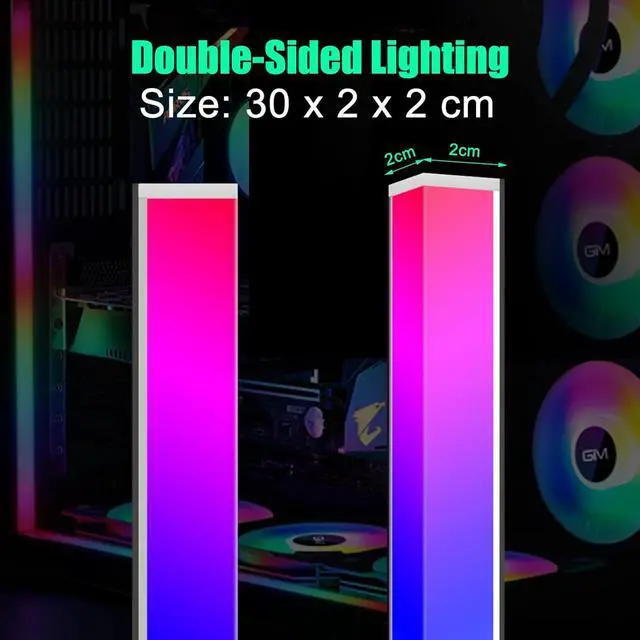 Alt view image 2 of 6 - RGB PC Light Strip for Gaming Case, Magnetic Addressable LED PC Strip Kit, 5V ARGB 3Pin Header for Asus Aura, Asrock LED, Gigabyte RGB Fusion, MSI Mystic Light- 0.98ft