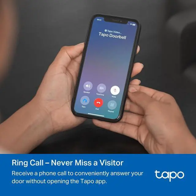 Alt view image 4 of 7 - Tapo by TP-Link Smart Video Doorbell Camera with Chime, Battery or Wired, 2K QHD Color Night Vison, No Monthly Fee, 180° Ultra-Wide Head-to-Toe View, Ring Call, Free AI Detection, Local Storage