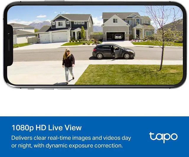 Alt view image 5 of 7 - TP-Link Tapo SolarCam C402 Kit, Outdoor Battery Camera w/Solar Panel Base, Wireless, 1080P, Free Person/Vehicle Detection, SD/Cloud Storage, Color Night Vision, No Hub Needed, Works w/Alexa