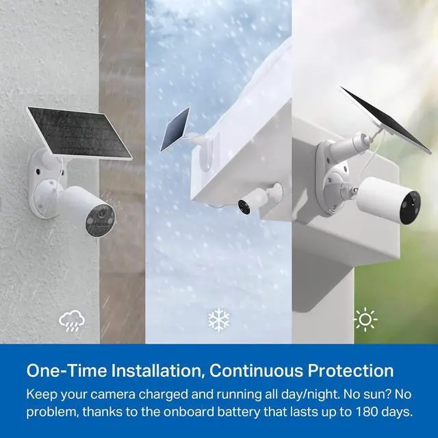 Alt view image 3 of 7 - TP-Link Tapo SolarCam C402 Kit, Outdoor Battery Camera w/Solar Panel Base, Wireless, 1080P, Free Person/Vehicle Detection, SD/Cloud Storage, Color Night Vision, No Hub Needed, Works w/Alexa