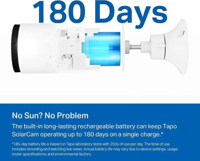 Alt view image 7 of 7 - TP-Link Tapo SolarCam C402 Kit, Outdoor Battery Camera w/Solar Panel Base, Wireless, 1080P, Free Person/Vehicle Detection, SD/Cloud Storage, Color Night Vision, No Hub Needed, Works w/Alexa