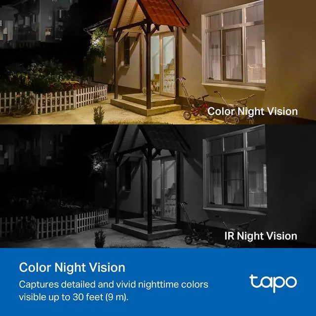 Alt view image 6 of 7 - TP-Link Tapo SolarCam C402 Kit, Outdoor Battery Camera w/Solar Panel Base, Wireless, 1080P, Free Person/Vehicle Detection, SD/Cloud Storage, Color Night Vision, No Hub Needed, Works w/Alexa Black