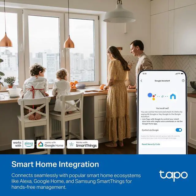 Alt view image 5 of 7 - TP-Link Tapo Smart Door Lock, Deadbolt | Keyless Entry, Fingerprint Recognition, Touchscreen Keypad & in-App Monitoring with Scheduled Access | 1-Year Rechargeable Battery | BHMA Grade 2