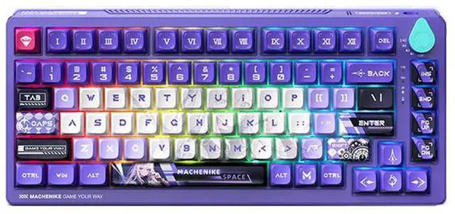 Main image of Gasket RGB Mechanical Gaming Keyboard,75% 82 Keys Wireless Hot Swappable Gaming Keyboard With Customized Purple Switch ,3-Modes Connection Bluetooth/2.4GHz/USB-C, RGB Backlit for PC/MAC/Android