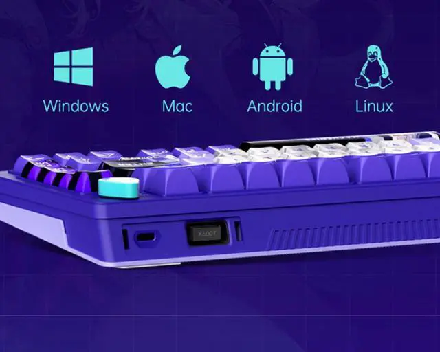Alt view image 4 of 6 - Gasket RGB Mechanical Gaming Keyboard,75% 82 Keys Wireless Hot Swappable Gaming Keyboard With Customized Purple Switch ,3-Modes Connection Bluetooth/2.4GHz/USB-C, RGB Backlit for PC/MAC/Android