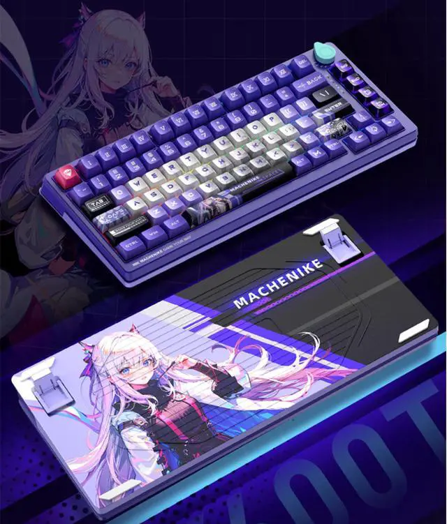 Alt view image 6 of 6 - Gasket RGB Mechanical Gaming Keyboard,75% 82 Keys Wireless Hot Swappable Gaming Keyboard With Customized Purple Switch ,3-Modes Connection Bluetooth/2.4GHz/USB-C, RGB Backlit for PC/MAC/Android