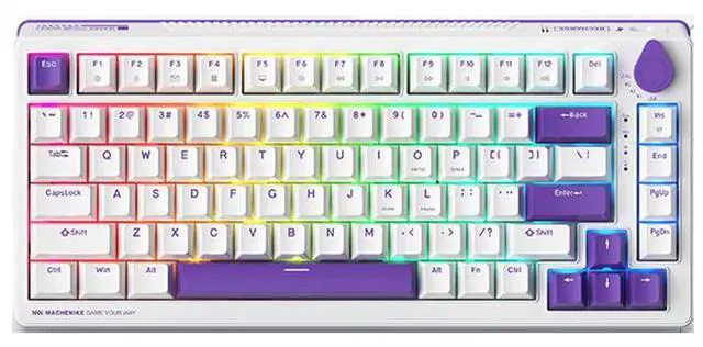 Main image of Gasket RGB Mechanical Gaming Keyboard,75% 82 Keys Wireless Hot Swappable Gaming Keyboard With GR Silver Switch , 3-Modes Connection Bluetooth/2.4GHz/USB-C, RGB Backlit for PC/MAC/Android White
