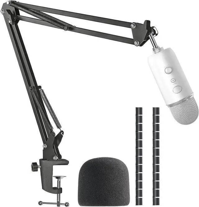 Main image of Blue Yeti Microphone Boom Arm Stand with Pop Filter, Compatible with Blue Yeti Mic