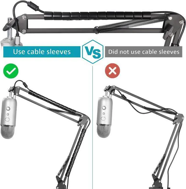 Alt view image 6 of 7 - Blue Yeti Microphone Boom Arm Stand with Pop Filter, Compatible with Blue Yeti Mic