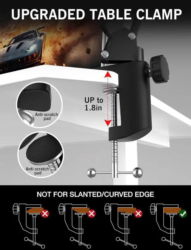 Alt view image 5 of 7 - Seiren V3 Mini Boom Arm - Mic Arm for Razer Mini, Seiren V2, Seiren X and Most Microphone, Adjustable Boom Scissor Arm Stand with 3/8" to 5/8" Adapter