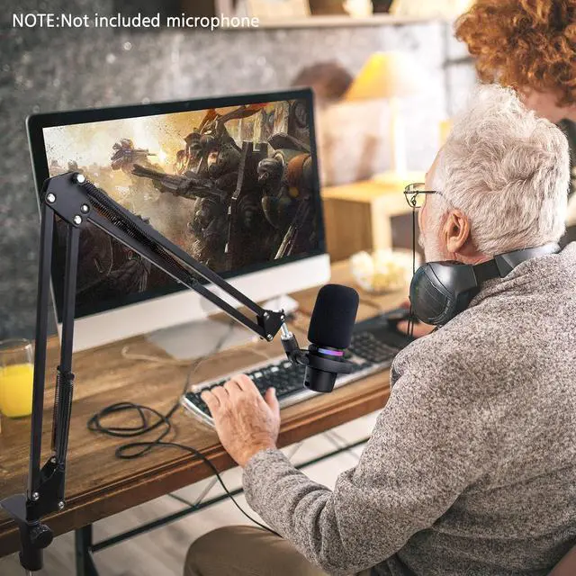 Alt view image 6 of 6 - HyperX DuoCast Boom Arm - HyperX Microphone Arm Compatible with HyperX DuoCast, Mic Arm with Microphone Cover, Improve Sound Quality, Microphone Arm for DuoCast
