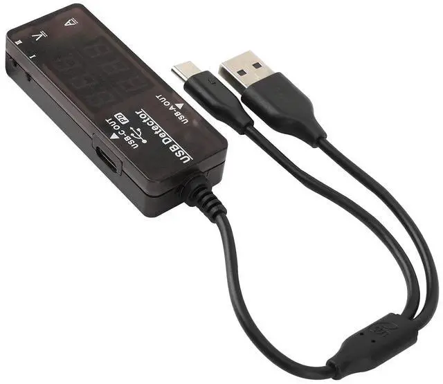 Alt view image 4 of 7 - USB Tester, USB-A USB-C 2.0 Multimeter Dual USB Ports PD QC 3.0 with Color LED Display Battery Charger Monitor, 7 Modes Capacity Voltage Current Power for Laptop Power Bank Solar Panel