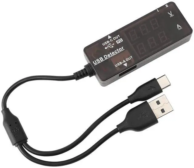 Alt view image 5 of 7 - USB Tester, USB-A USB-C 2.0 Multimeter Dual USB Ports PD QC 3.0 with Color LED Display Battery Charger Monitor, 7 Modes Capacity Voltage Current Power for Laptop Power Bank Solar Panel