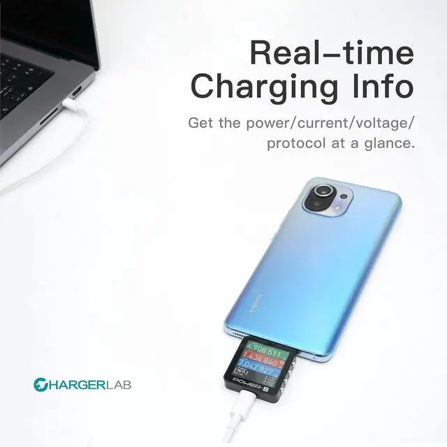 Alt view image 4 of 7 - Power-Z KM003C Portable USB-C Fast Charging Tester PD3.1 QC5.0 Digital Voltmeter & Ammeter Power Bank Tester