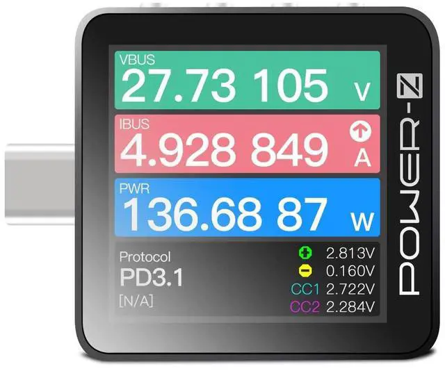 Main image of Power-Z KM003C Portable USB-C Fast Charging Tester PD3.1 QC5.0 Digital Voltmeter & Ammeter Power Bank Tester