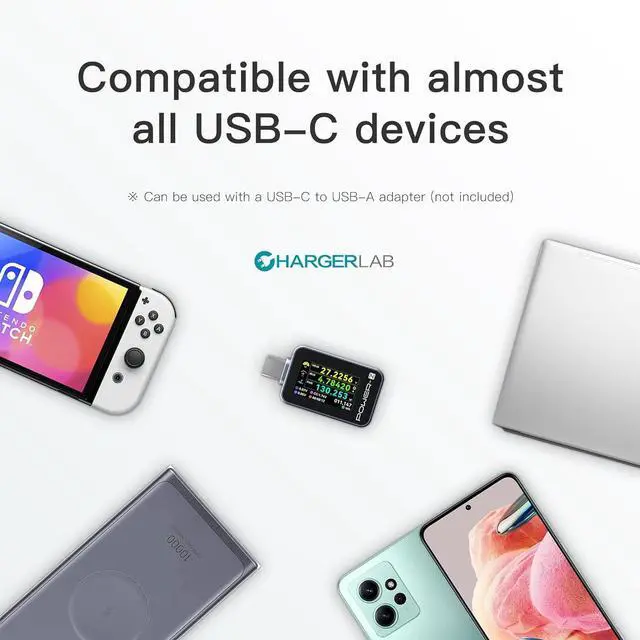 Alt view image 6 of 6 - Power-Z C240 Portable USB-C Tester, Digital Power Meter, Supports up to 240W and PD3.1 QC5.0, for USB-C Phones, Laptops, Chargers and More