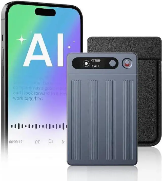 Main image of AI Voice Recorder, Portable Note Voice Recorder with w/Case, App Control, Transcribe & Summarize Empowered by ChatGPT, Support 134 Languages, 64GB Memory, Audio Recorder for Calls, Lectures, Meetings