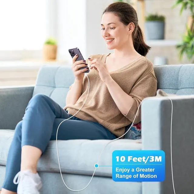 Alt view image 7 of 7 - Fast Charger iPhone,10 Feet iPhone Charger,Super Fast Charging Block with 10Foot USB C to Lightning Cable Type C Wall Plug Charging for iPhone 14/14 Pro Max/14 Plus/13/13 Mini/12/11/X/XR/SE,iPad
