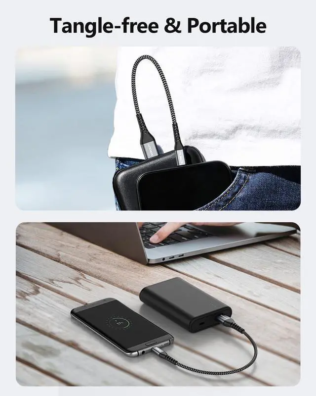 Alt view image 7 of 7 - Micro USB Cable 2FT [3Pack], USB-A to Micro USB Cable Fast Charging USB 2.0 Data Transfer Nylon Braided for Samsung Galaxy S7 Edge S6, Power Bank, Android Phone, PS4