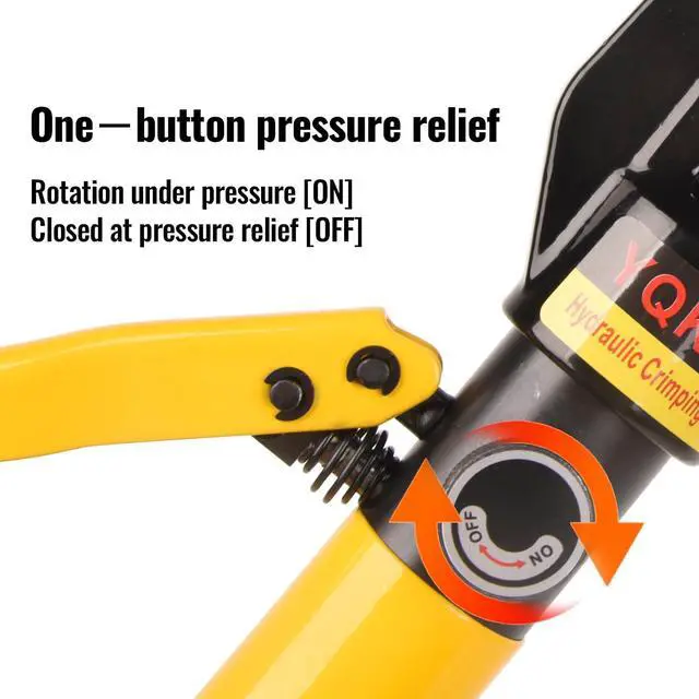 Alt view image 6 of 7 - 10T Hydraulic Crimping Tool 12-2/0 AWG Battery Cable Crimping Tool 0.43 inch Stroke Hydraulic Lug Crimper Electrical Terminal Crimper with 9 Pairs of Die Sets
