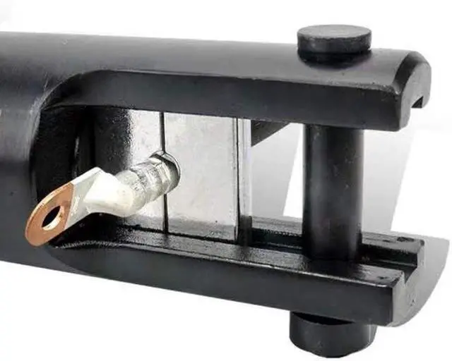 Alt view image 5 of 7 - Industrial Hydraulic Cable Lug Crimper 16 Ton 9 AWG to 600 MCM Electrical Terminal Cable Wire Tool Kit Includes 13 Pairs of Die Sets