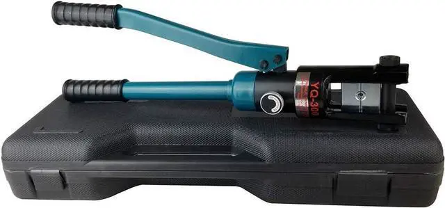 Alt view image 7 of 7 - Industrial Hydraulic Cable Lug Crimper 16 Ton 9 AWG to 600 MCM Electrical Terminal Cable Wire Tool Kit Includes 13 Pairs of Die Sets