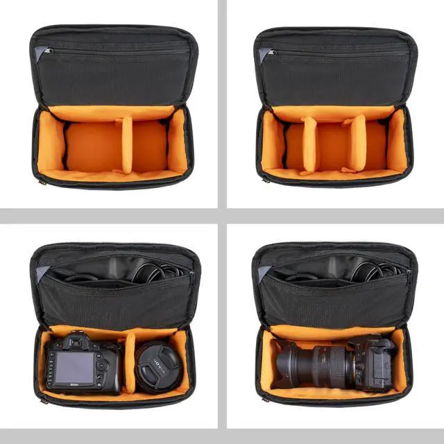 Alt view image 6 of 6 - Camera Bag, Protective Covers Photography Shoulder Bag Compatible for Nikon, Canon, Sony DSL/SLR/Mirrorless Equipment Travel Waterproof