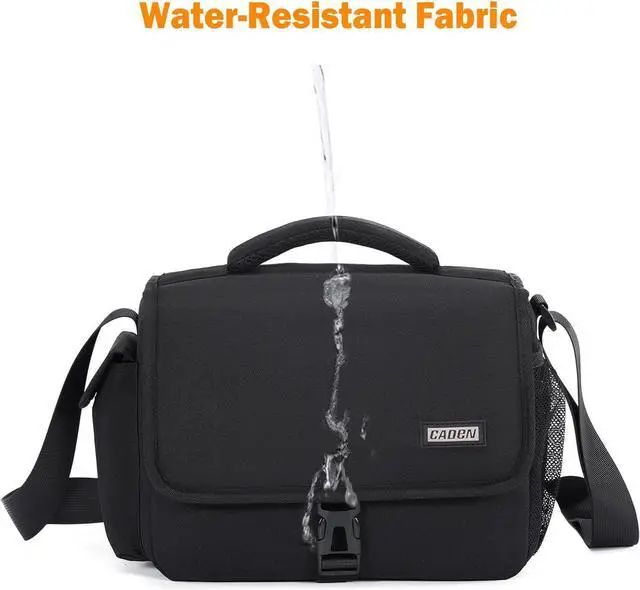Alt view image 5 of 7 - Camera Bag Case Shoulder Crossbody Bag Compatible for Nikon, Canon, Sony, DSLR SLR Mirrorless Cameras and Lenses (1.0 Black, Large)