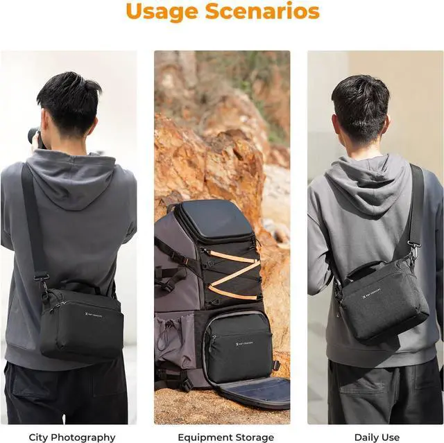 Alt view image 7 of 7 - Camera Sling Bag Small Crossbody Camera Case DSLR/SLR/Cute Compact Shoulder Photography Bags for Photographers