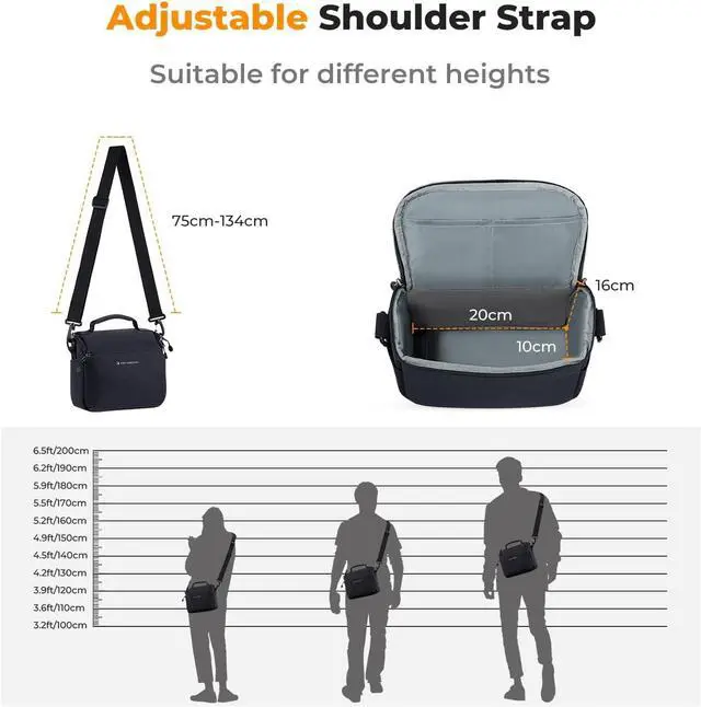 Alt view image 5 of 7 - Camera Sling Bag Small Crossbody Camera Case DSLR/SLR/Cute Compact Shoulder Photography Bags for Photographers,Deep Blue