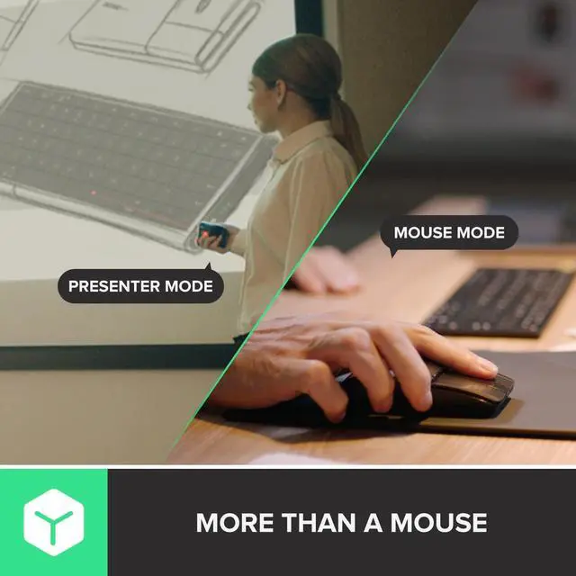 Alt view image 6 of 7 - PockCombo Portable Keyboard and Mouse Wireless with Protective Case, Bluetooth Foldable Keyboard, 2-in-1 Sliding Mini Mouse with Pointer (Black)