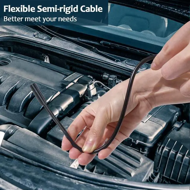 Alt view image 6 of 6 - Industrial Endoscope Borescope Camera with Light, 4.3'' LCD Screen HD Digital Snake Handheld Waterproof Sewer Inspection Camera with 8 LED Lights, 16.5FT Semi-Rigid Cable