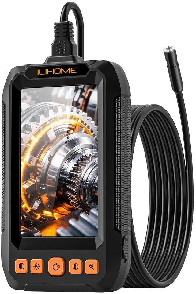 Main image of Endoscope with Light, 1080P HD Borescope with 8 Adjustable LEDs, 4.3" Inspection Camera with 16.4ft Semi-Rigid Cable, 8mm IP67 Waterproof Lens-Father's Day Gift&Cool Gadgets for Men