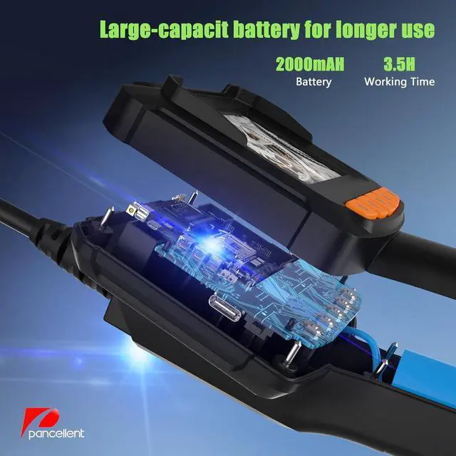 Alt view image 6 of 7 - Endoscope Camera with Light, Pancellent 1920P Inspection Snake, HD Color Display, Waterproof Industrial Borescope with 8 Adjustable LED,16.5ft Semi-Rigid Cable Sewer Camera (Getting Start Level)