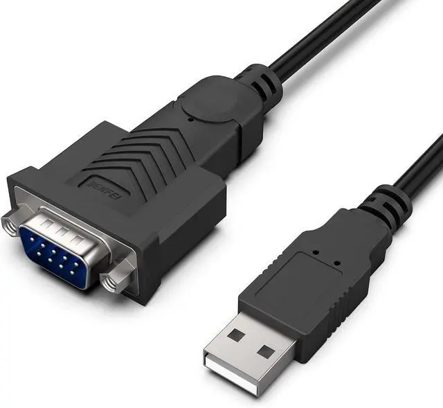 Main image of USB to Serial Adapter,6 Feet USB to RS-232 Male (9-pin) DB9 Serial Cable, Prolific Chipset, Windows 11/10/8.1/8/7, Mac OS X 10.6 and Above(Not VGA Female Screw)