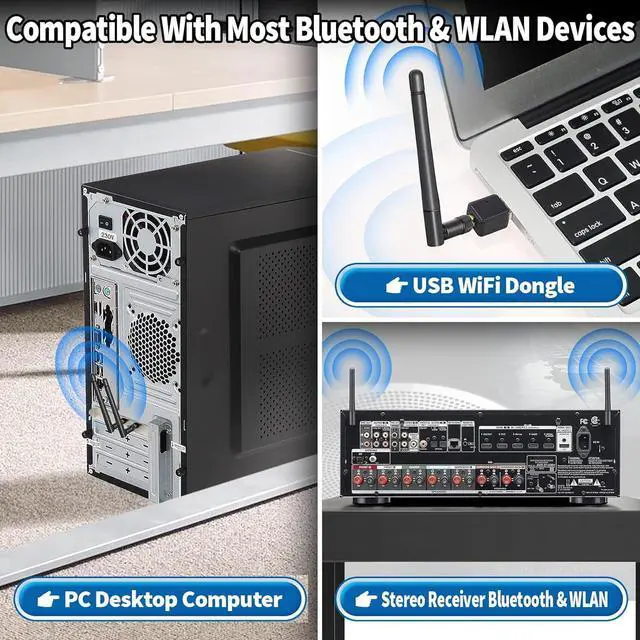 Alt view image 6 of 7 - Dual Band WiFi 2.4GHz 5GHz 5.8GHz 3dBi MIMO RP-SMA Male Bluetooth Antenna (2-Pack) for PC Computer WiFi Router Wireless Network Card USB Adapter Security IP Camera Video Surveillance Monitor