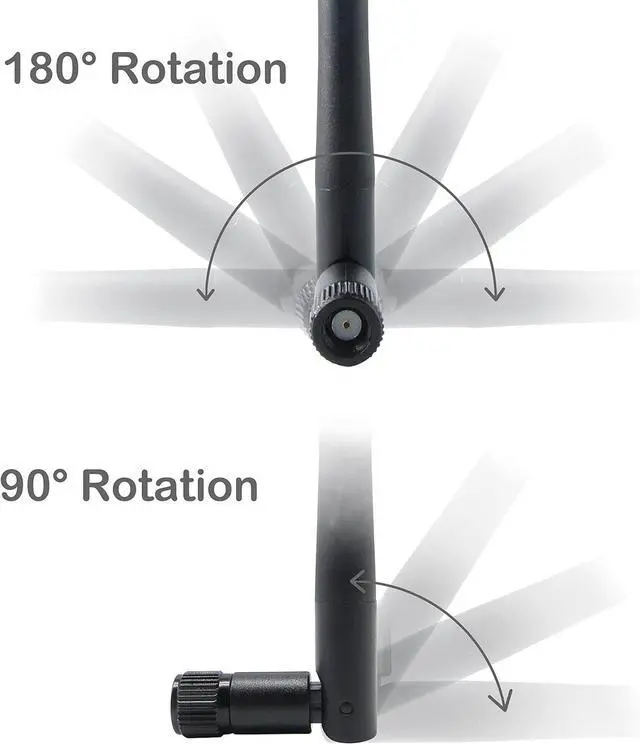 Alt view image 4 of 7 - WiFi Antenna Bluetooth Antenna for PC, Dual Band 2.4Ghz 5Ghz 5.8Ghz WiFi Card Antenna 3dBi with RP-SMA Male (with No Pin) for Gaming Motherboard, RV Camera, Mini PCIE M.2 Wireless Card, Router -2 Pack