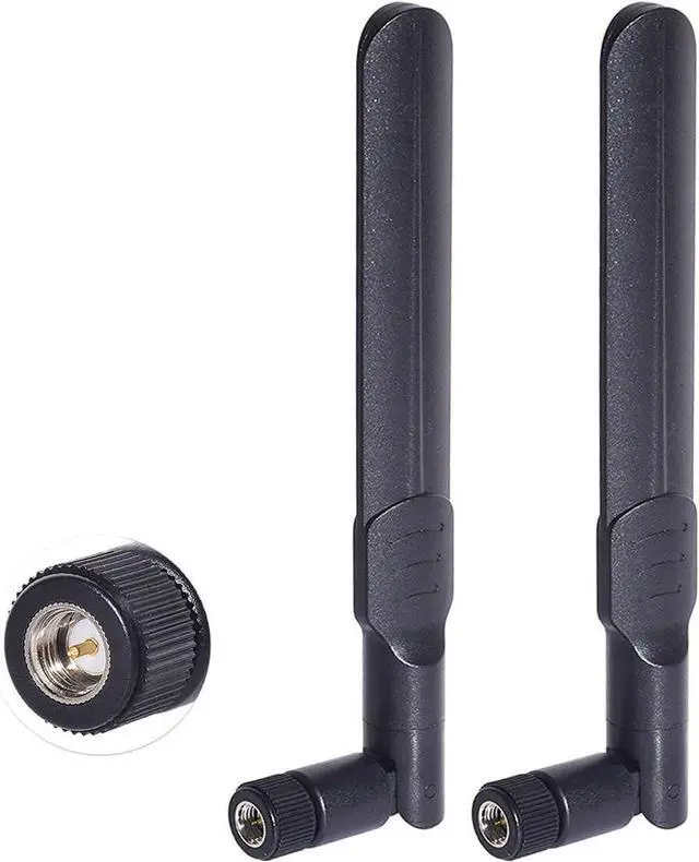 Main image of Dual Band WiFi 2.4GHz 5GHz 5.8GHz 8dBi SMA Male Antenna (2-Pack) for Wireless Vedio Security IP Camera Recorder Surveillance Recorder Truck Trailer Rear View Backup Camera Reversing Monitor
