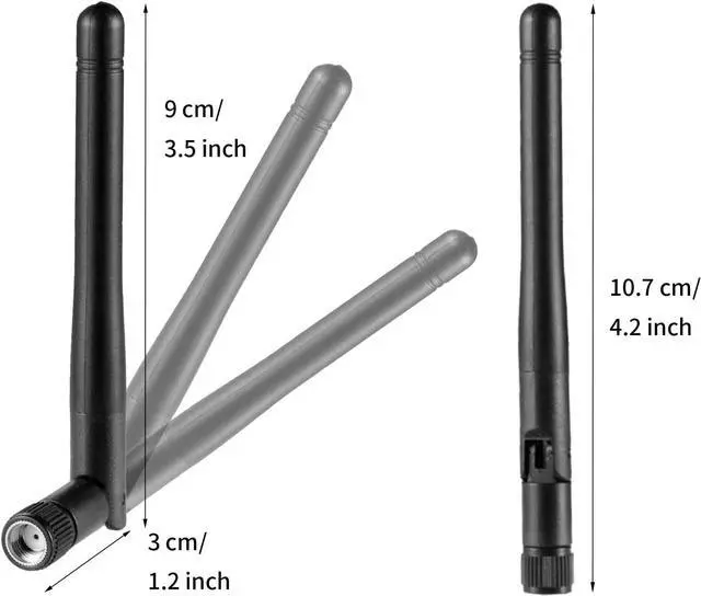Alt view image 2 of 6 - Dual Band WiFi 2.4GHz 5GHz 5.8GHz Mimo Replacement Antenna for Furrion Back Up RV Camera Boost Wireless Signals (2 Pack),Short Antenna